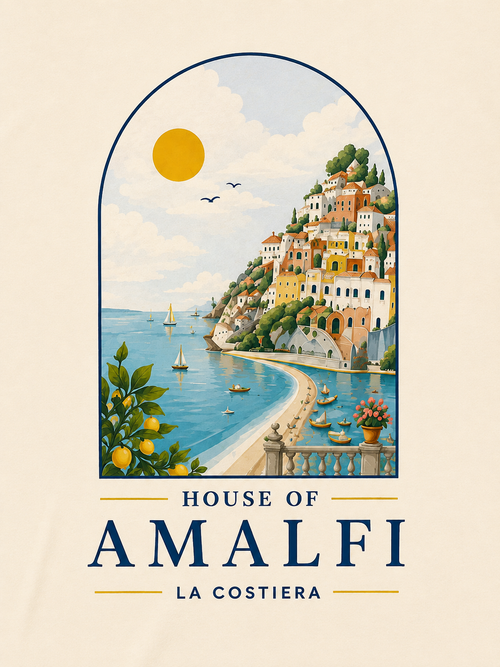 Amalfi Vista Tee - Oversized